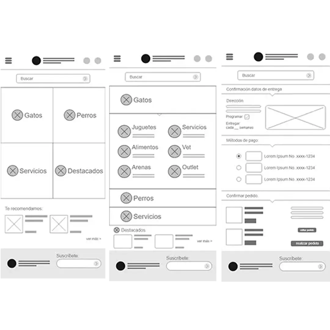 patitapps wireframes